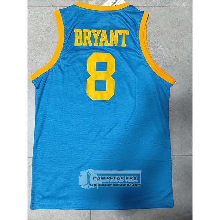 Camiseta Los Angeles Lakers Kobe Bryant NO 8 Mitchell & Ness 2001-02 Azul